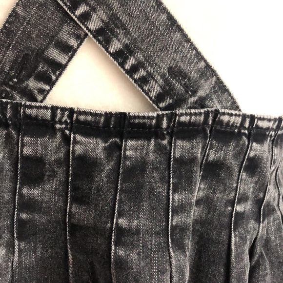 Free People black Marina denim top Medium NWT - Picture 7 of 12